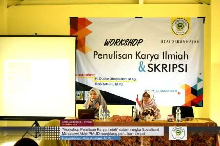 PIAUD: Sosialisasi Penulisan Karya Ilmiah Khusus Mahasiswi Akhir Prodi PIAUD
