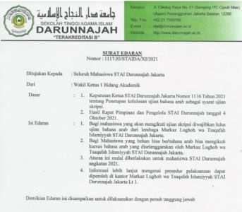 Lulus Ujian Bahasa Arab Salah Satu Sebagai Syarat Ujian Skripsi