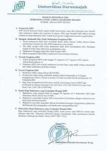 Informasi Pengisian KRS Universitas Darunnajah