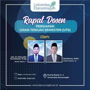 Rapat Dosen Persiapan Ujian Tengah Semester Ganjil Universitas Darunnajah