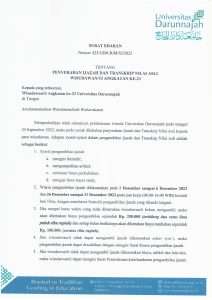 Surat Edaran Pengambilan Ijazah 2022