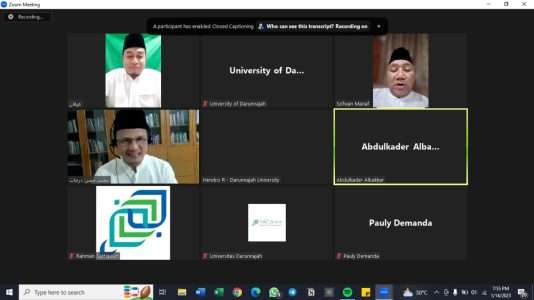 Kerjasama Universitas Darunnajah dengan Percetakan Darussalam Mesir 1 zoom meeting