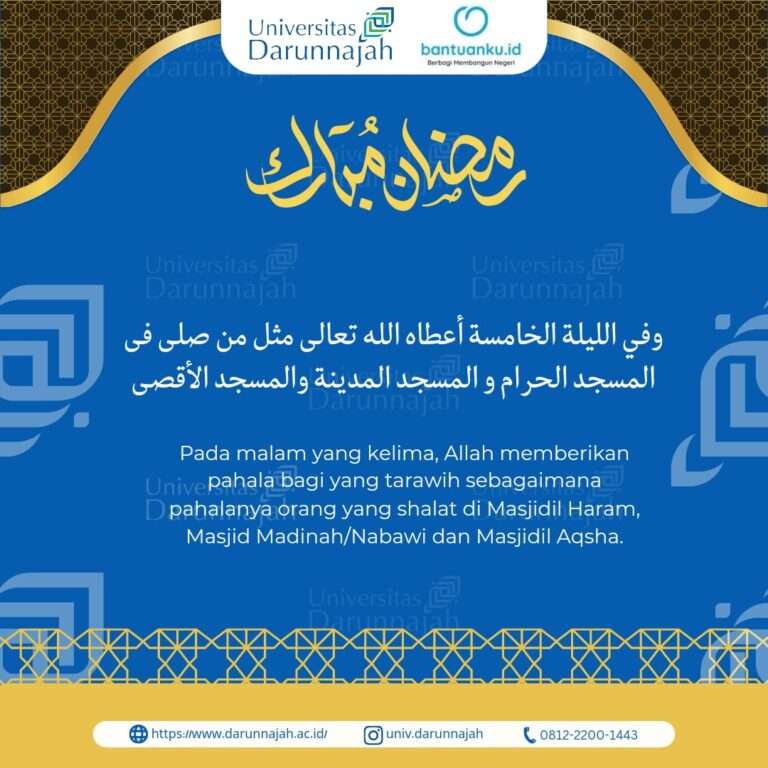 Pahala Sholat Terawih Malam Kelima 2 Pahala Sholat Terawih Malam Kelima