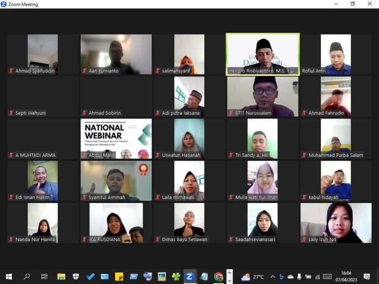 Webinar Nasional Tema Mencetak Generasi Qurani Melalui Pengajaran Bahasa Arab 8 Webinar Nasional Tema Mencetak Generasi Qurani Melalui Pengajaran Bahasa Arab