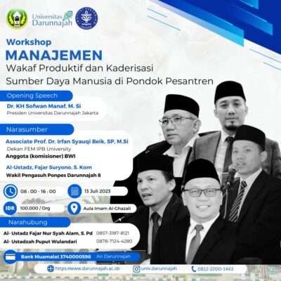 Workshop Manajemen pesantren dan Wakaf Universitas Darunnajah Workshop Manajemen pesantren dan Wakaf Universitas Darunnajah