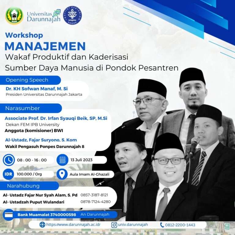 Workshop Manajemen pesantren dan Wakaf Universitas Darunnajah