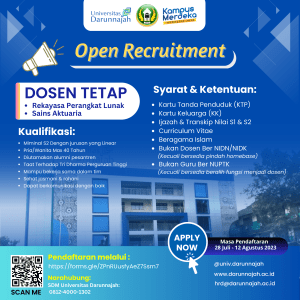 Open Recruitment Dosen Universitas Darunnajah