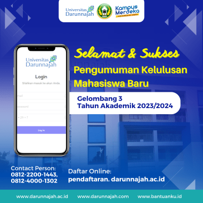 Pengumuman Kelulusan Mahasiswa Baru Gelombang III TA. 2023-2024 Pengumuman Kelulusan Mahasiswa Baru Gelombang III TA. 2023-2024