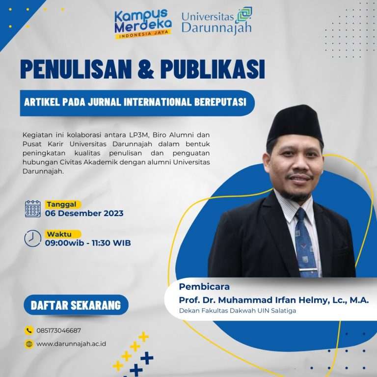 Universitas Darunnajah adakan Pelatihan Penulisan dan Publikasi Artikel Jurnal Internasional