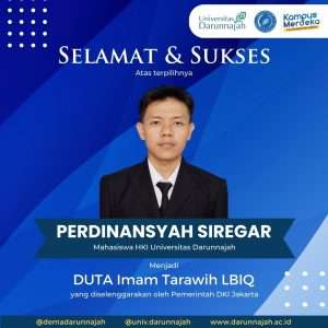 Mahasiswa Universitas Darunnajah, Ferdinansyah Siregar, Terpilih sebagai Duta Imam Tarawih LBIQ