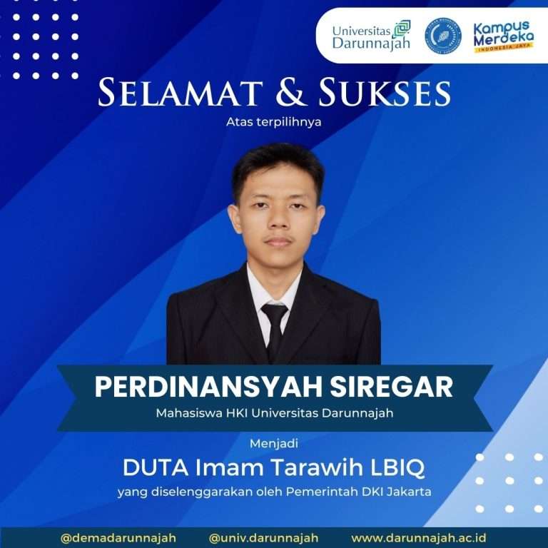 Mahasiswa Universitas Darunnajah, Ferdinansyah Siregar, Terpilih sebagai Duta Imam Tarawih LBIQ