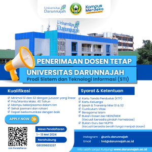 Penerimaan Dosen Tetap Universitas Darunnajah