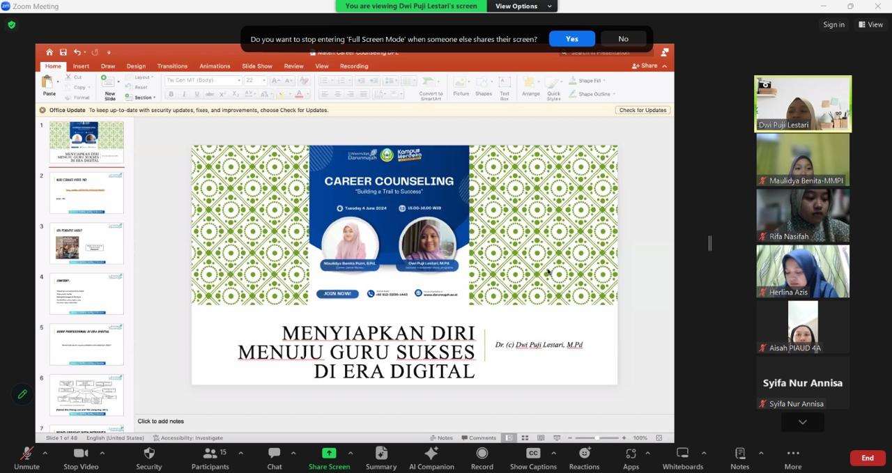 Langkah Cerdas Menuju Dunia Kerja-Universitas Darunnajah Gelar Konseling Karir