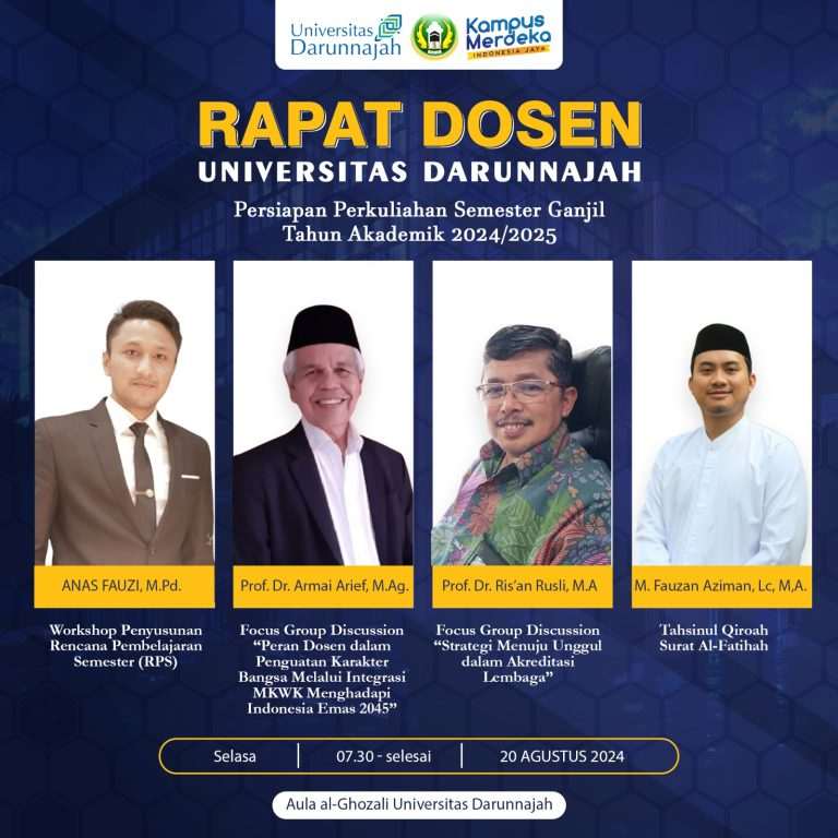 Peningkatan Kualitas Pendidikan: Universitas Darunnajah Gelar Rapat Dosen dan Focus Group Discussion