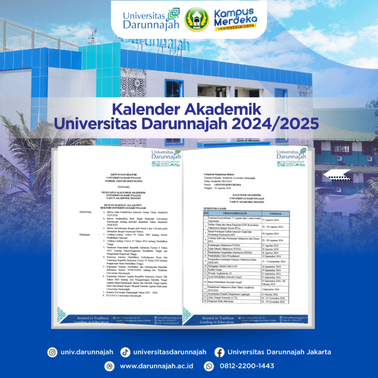 Kalender Akademik Universitas Darunnajah 2024/2025