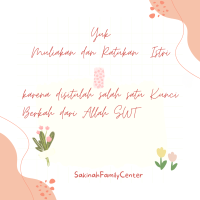 Memuliakan istri dan memberikan perhatian yang layak adalah bagian dari tanggung jawab seorang suami. Memuliakan istri dan memberikan perhatian yang layak adalah bagian dari tanggung jawab seorang suami.