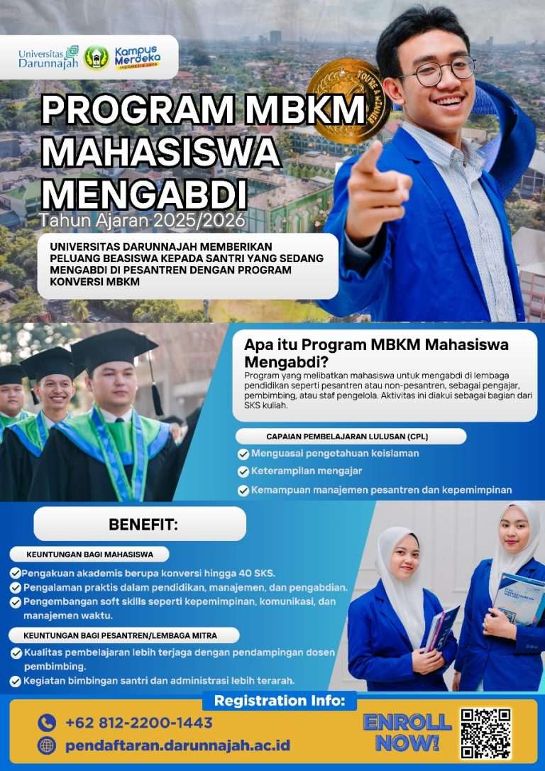 Program MBKM Mahasiswa Mengabdi: Beasiswa Santri Mengabdi Universitas Darunnajah 6 Program MBKM Mahasiswa Mengabdi: Beasiswa Santri Mengabdi Universitas Darunnajah