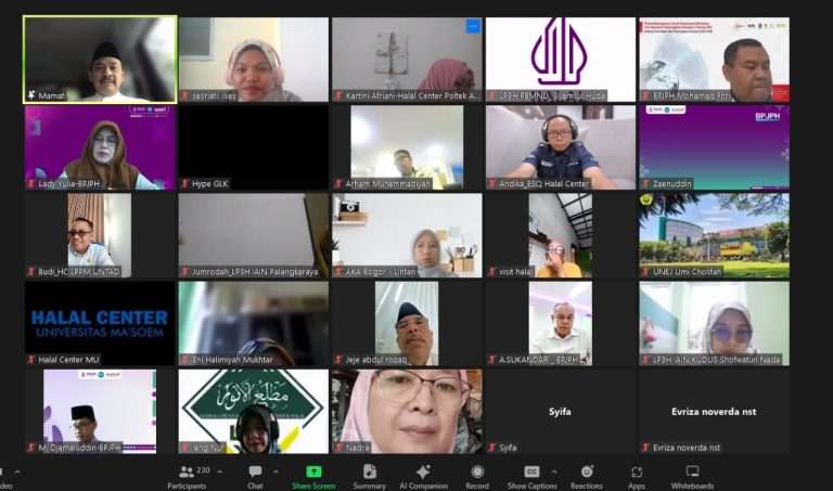 LP3H Halal Center Universitas Darunnajah Ikut Serta dalam Rapat Sosialisasi Fasilitasi Sertifikasi Halal Self Declare 2025