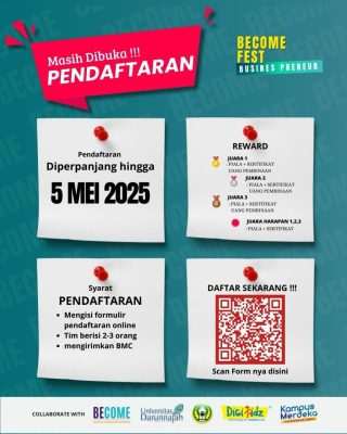 Pendaftaran Lomba Business Plan BECOME Fest Diperpanjang! Pendaftaran Lomba Business Plan BECOME Fest Diperpanjang!