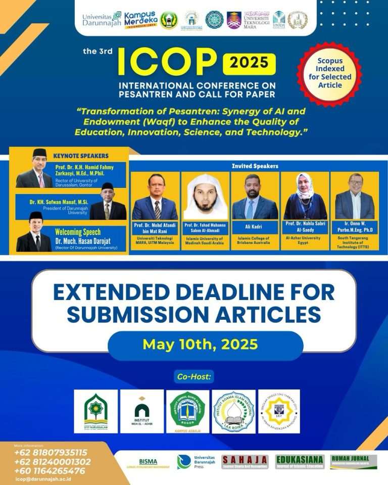 CALL FOR PAPERS: The 3ʳᵈ International Conference on Pesantren (3ʳᵈ ICOP) Darunnajah University 2025