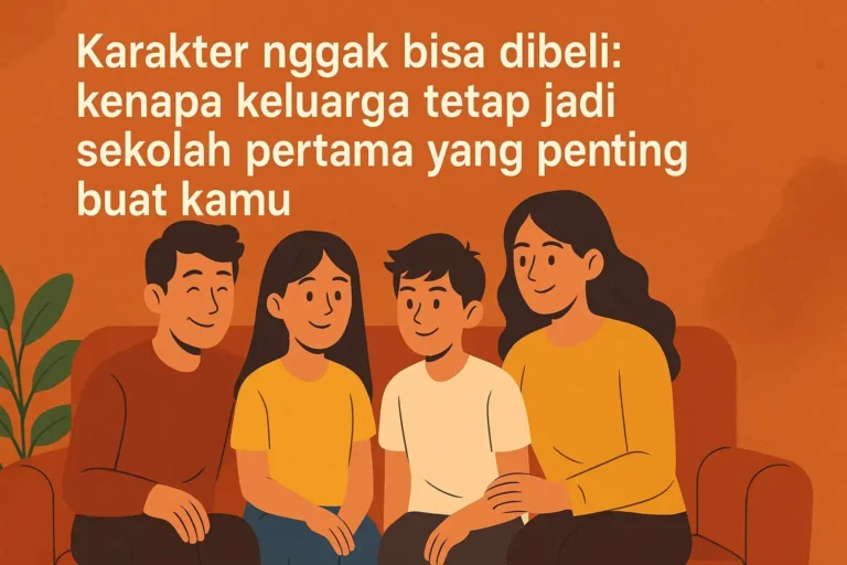 Karakter Nggak Bisa Dibeli: Kenapa Keluarga Tetap Jadi Sekolah Pertama yang Penting Buat Kamu?