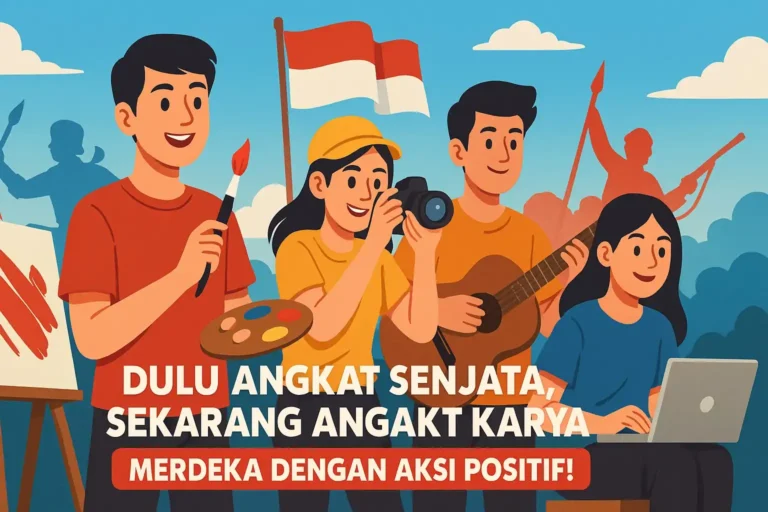 “Dulu Angkat Senjata, Sekarang Angkat Karya: Merdeka dengan Aksi Positif!”
