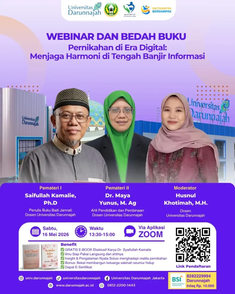 Sakinah Family Center Gelar Webinar dan Bedah Buku “Pernikahan di Era Digital: Menjaga Harmoni di Tengah Banjir Informasi”