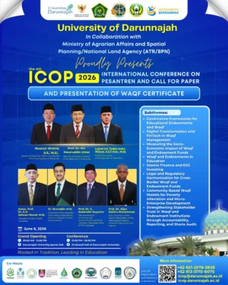 Universitas Darunnajah Gelar The 4th ICOP 2026, Perkuat Kolaborasi Global dalam Pengembangan Pesantren dan Tata Kelola Wakaf Universitas Darunnajah Gelar The 4th ICOP 2026, Perkuat Kolaborasi Global dalam Pengembangan Pesantren dan Tata Kelola Wakaf